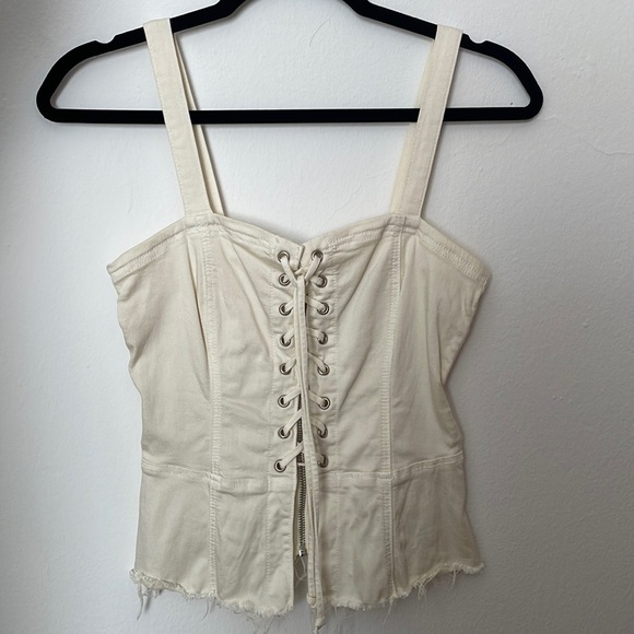 Reformation denim corset / bustier - Picture 1 of 3
